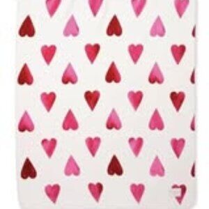 Victoria's Secret Pink White Sherpa Blanket Pink Hearts 60" x 50"
